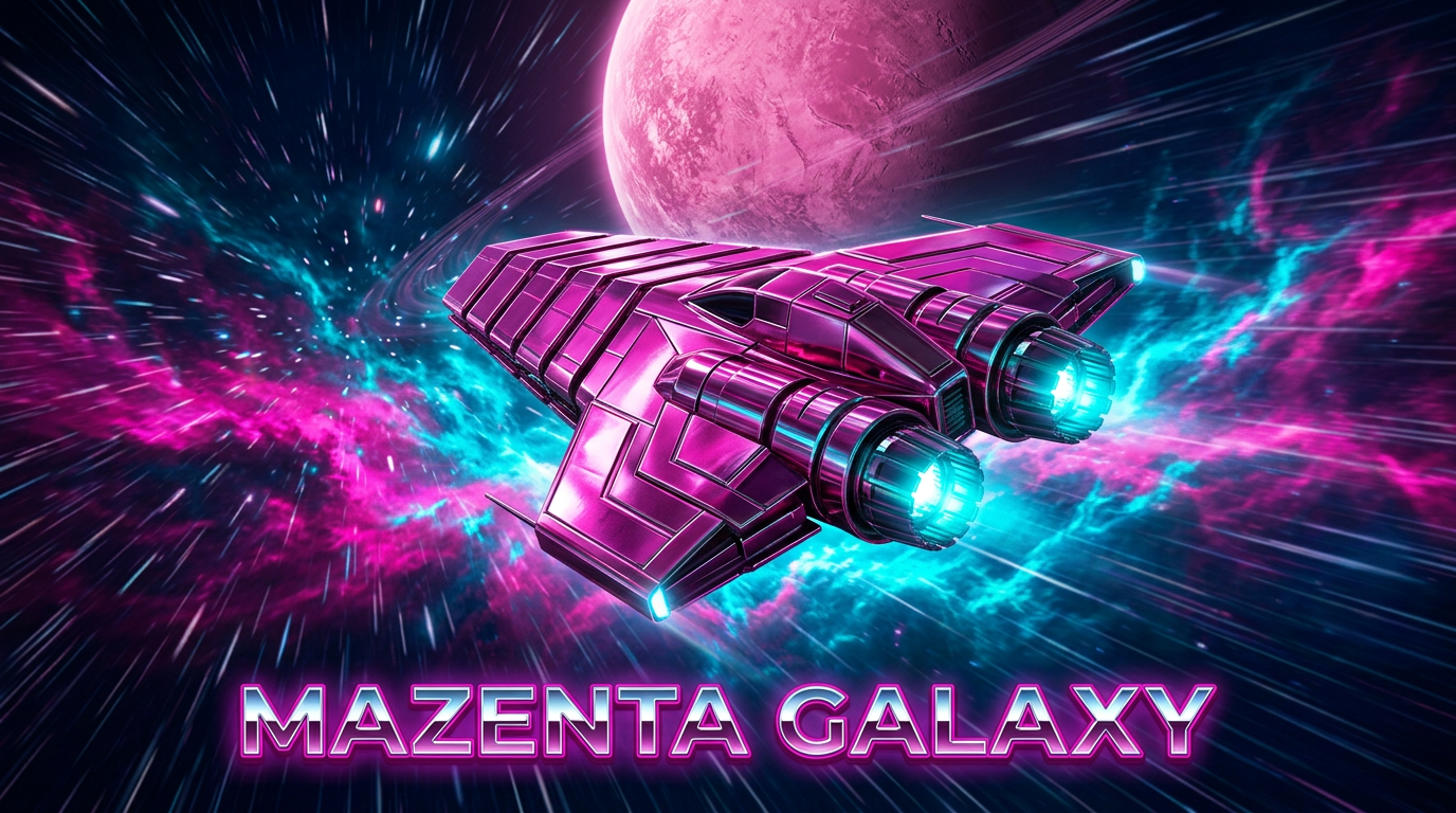 Mazenta Galaxy — cinematic arcade shooter key art